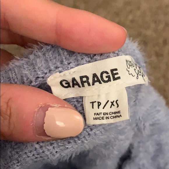 Light Blue Fuzzy Garage Tank Top - Picture 3 of 3